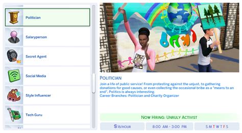 charity organizer sims 4|Politician Careers: Politician / Charity Organizer – Calendula Petals.